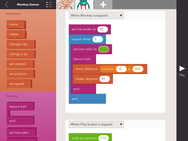 Kids collaborating on a coding project